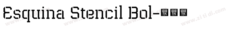 Esquina Stencil Bol字体转换